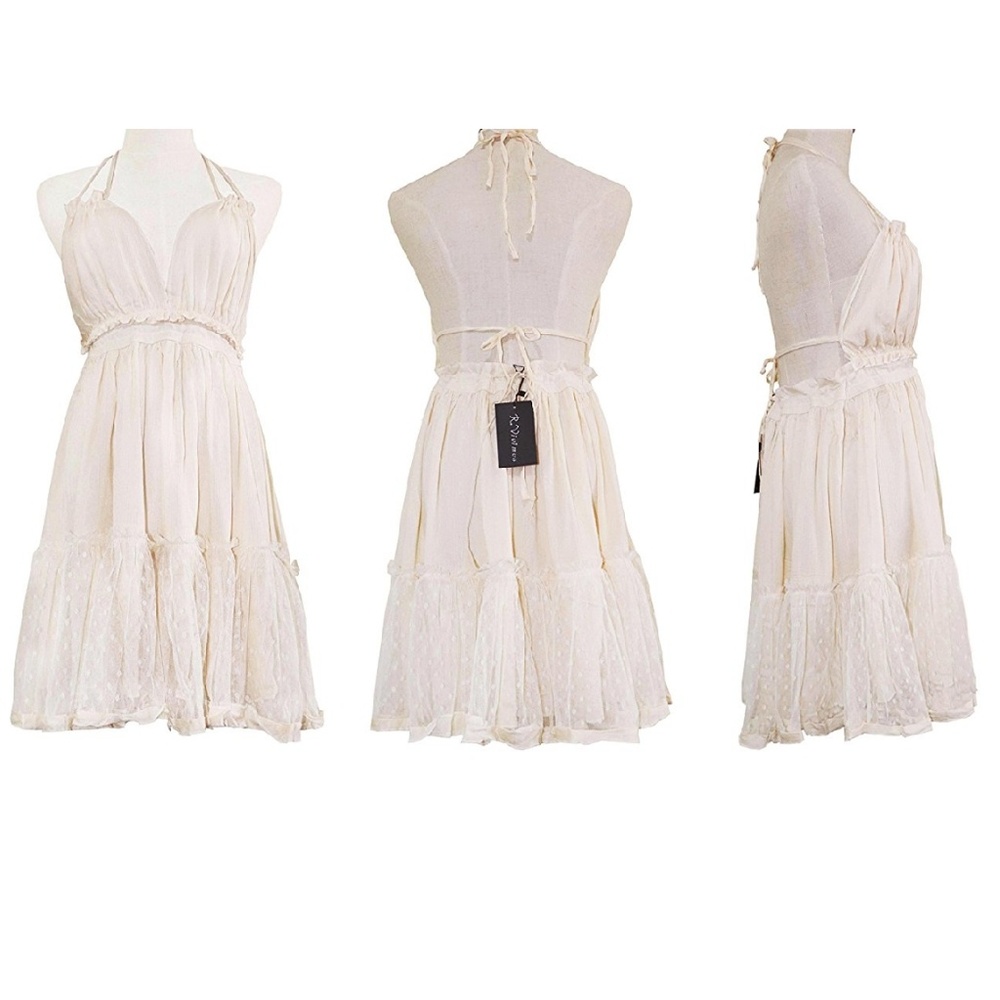 Romantic Bohemian Mini Halter Dress - Picture 2 of 8